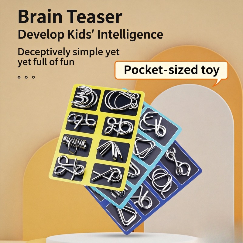 8 Pieces Metal Puzzle Set Clas - Board Game Idea recension och pris