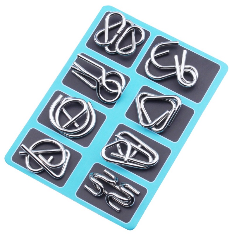 8 Pieces Metal Puzzle Set Clas - Board Game Idea recension och pris