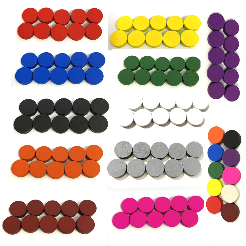 50pieces 15*5MM 11 Colors Wood - Board Game Loop recension och pris
