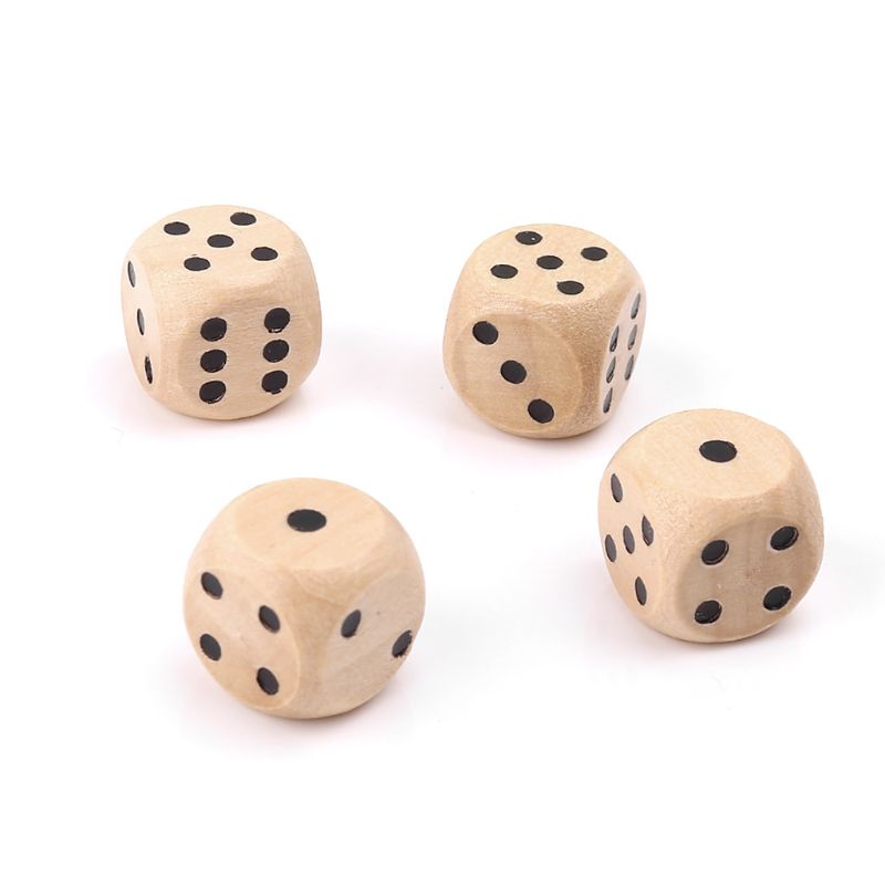 10Pcs Wooden 6 Sided D6 Faces  - Board Game Loop recension och pris