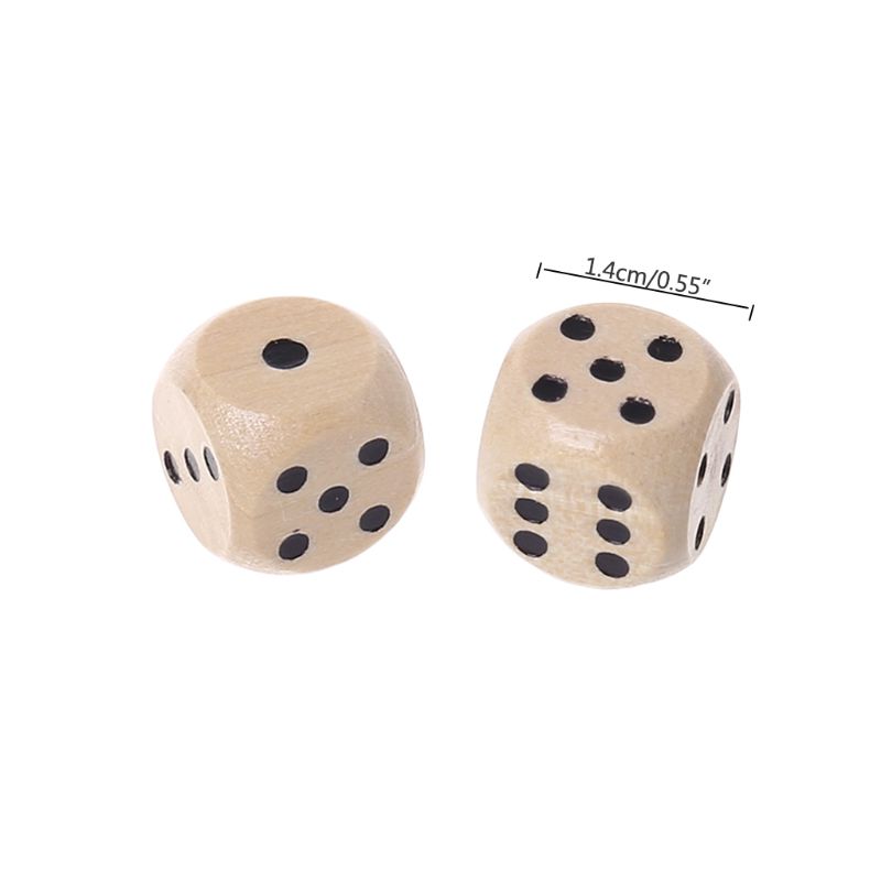 10Pcs Wooden 6 Sided D6 Faces  - Board Game Loop recension och pris